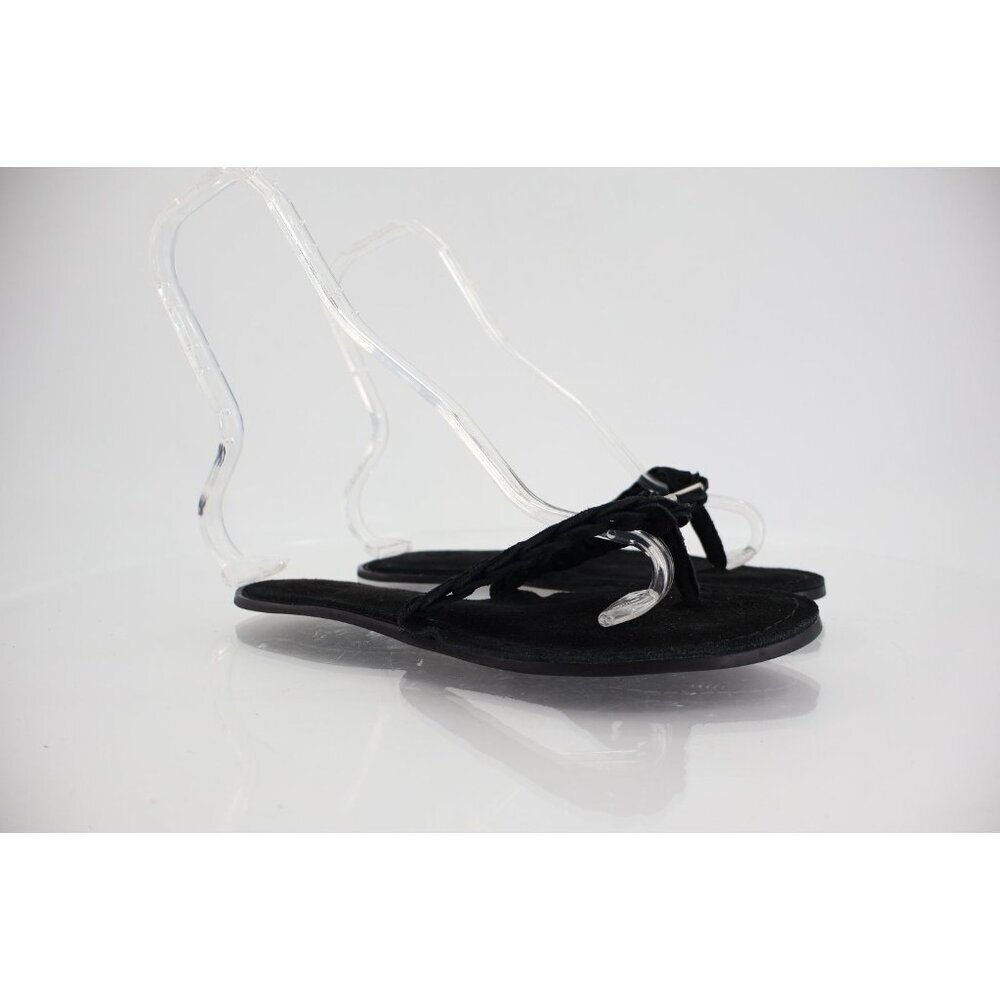 Rag&Bone Melrose Flip Flop Slide Sandal Size 37 7 Black Suede Flat Shoes Comfy